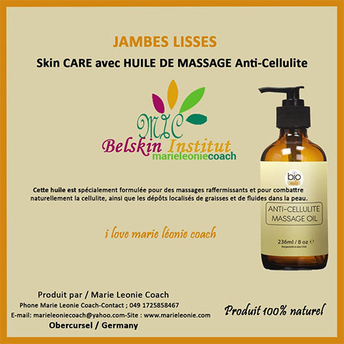 Jambes Lisses:Skin Care Avec Huile De Massage Anti-Cellulite