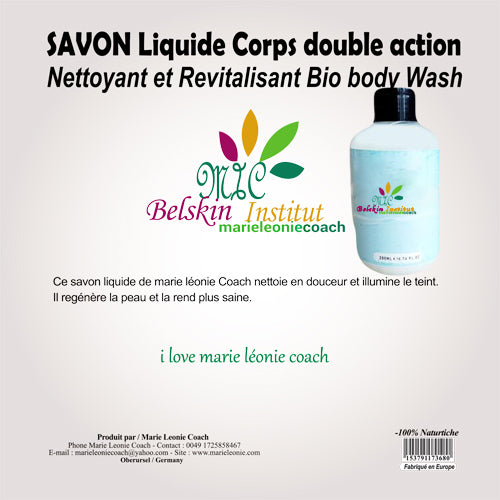 Savon liquide Corps double action:nettoyant et Revitalisant.Bio body wasch